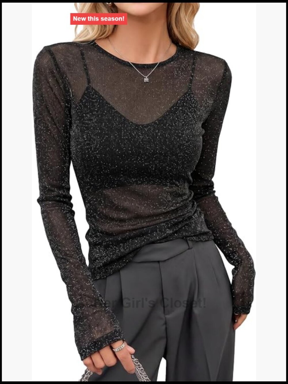 Avanova Sheer Long Sleeve Mesh Top